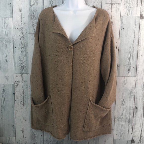Pure Jill One Button Wool Blend Cardigan Small - Picture 1 of 10